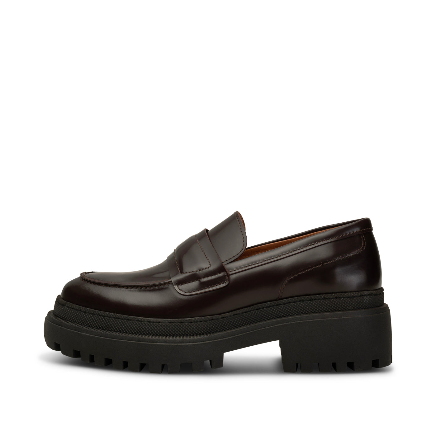 Iona loafer leather - BORDEUX HIGH SHINE