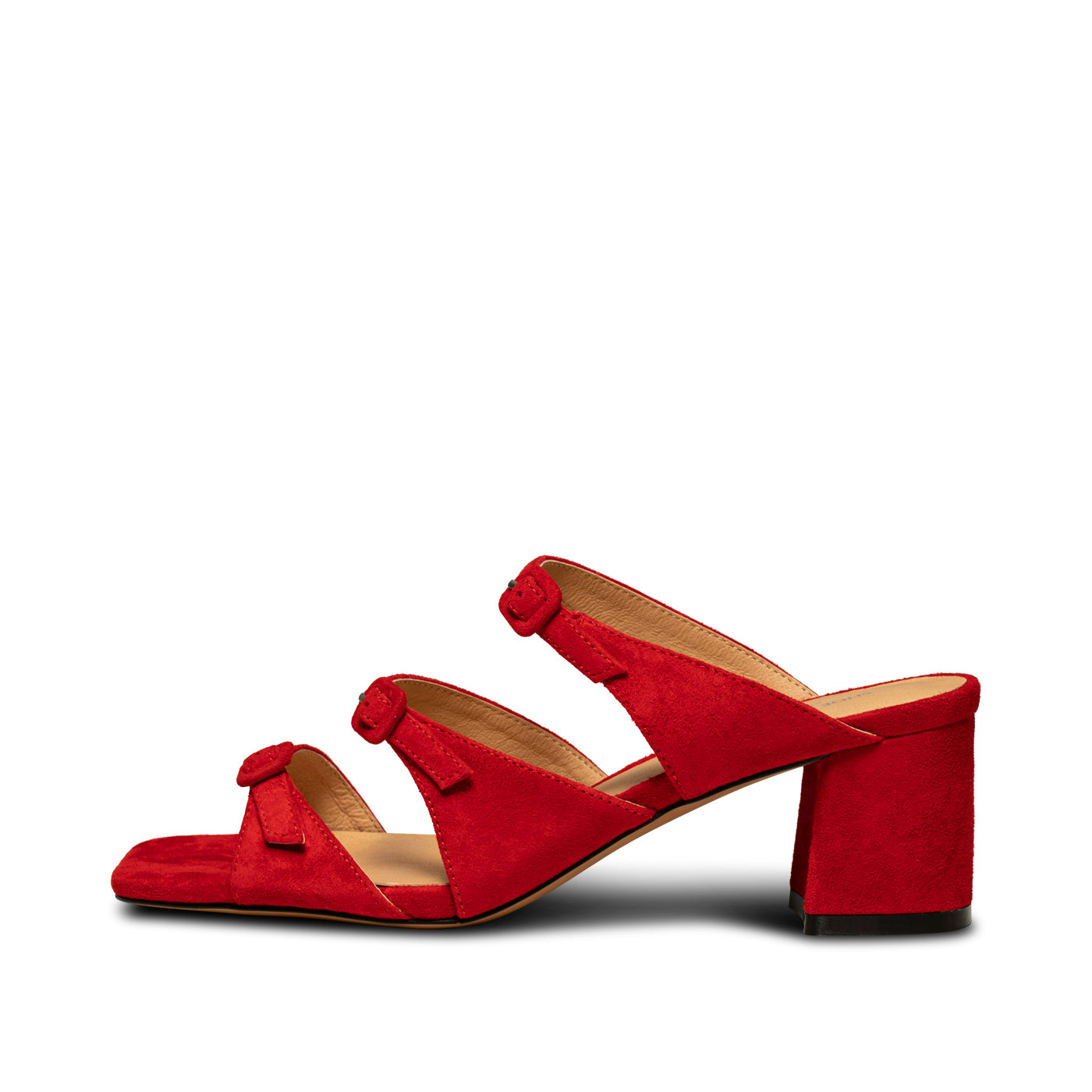 Red 2025 mule sandals