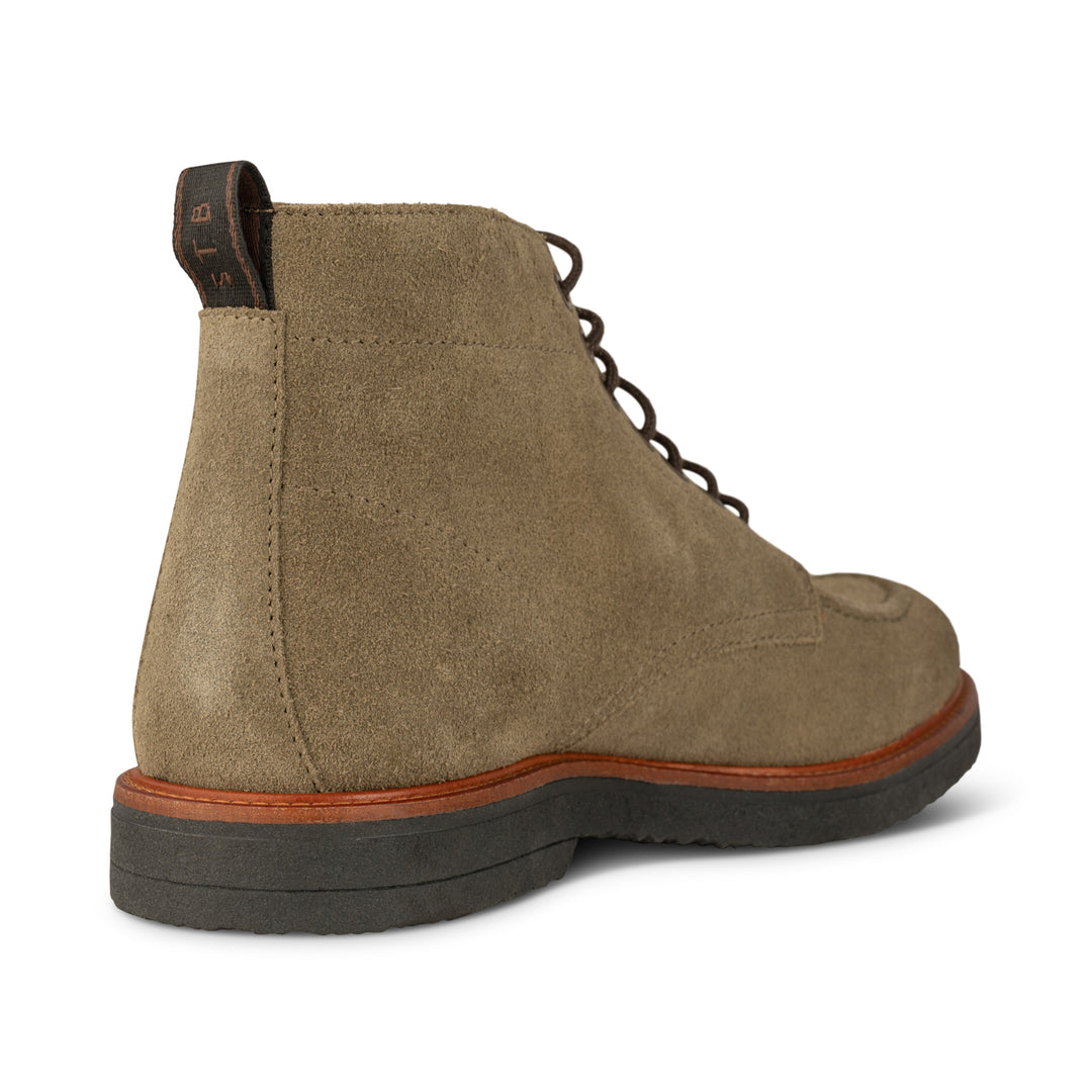 H by hudson battle lace up boots in khaki suede hotsell